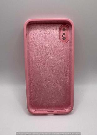 Чохол silicone case square full camera protective (aa) для apple iphone xs / x (5.8") (рожевий / light pink) 40231 40231 2