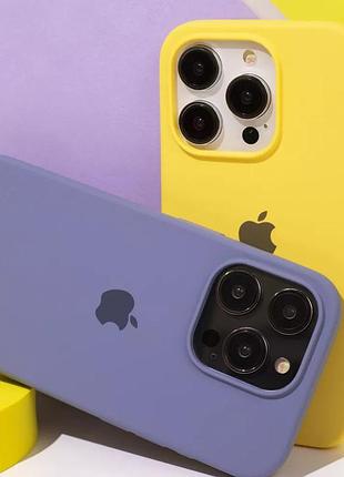 Товар з уцінкою чохол silicone case full protective (aa) для apple iphone 14 pro (6.1") (сірий / lavender) 77878