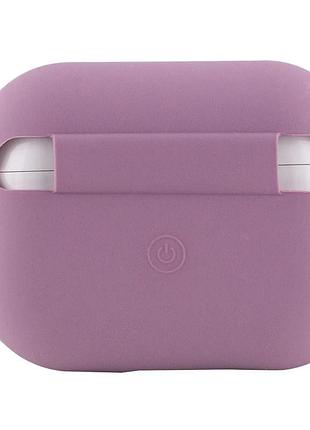 Силиконовый футляр с микрофиброй для наушников airpods 4 (фиолетовый / ultra violet) 75783