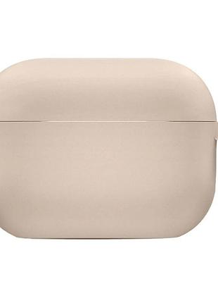 Силіконовий футляр з мікрофіброю для навушників airpods 4 (рожевий / pink sand) 00075783