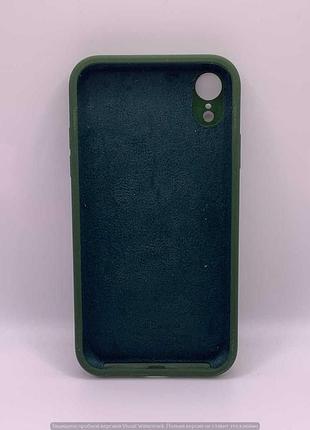 Чохол silicone case square full camera protective (aa) для apple iphone xr (6.1") (зелений / army green) 40233 40233 2