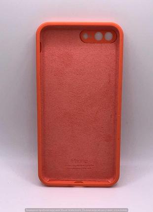 Чехол silicone case square full camera protective (aa) для apple iphone 7 plus / 8 plus (5.5") (оранжевый / bright orange) 2