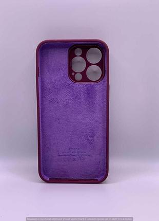 Silicone case slider full camera square side for iphone 13 pro marsala 2