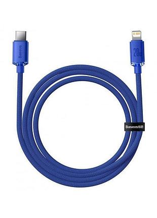 Кабель baseus crystal shine series fast charging type-c to lightning 20w (1.2m) (blue) 35274 baseus