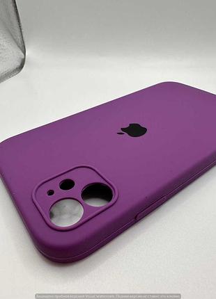 Чохол silicone case square full camera protective (aa) для apple iphone 11 (6.1") (фіолетовий / grape) 00040234 00040234 4