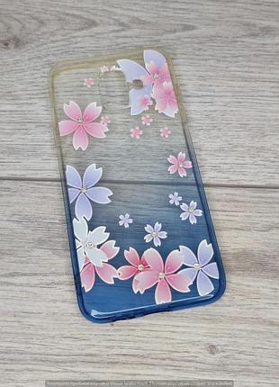 Чохол samsung a6 2018/a600 амбре с цветочками