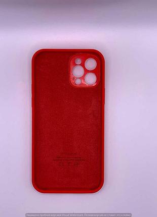Silicone case slider full camera square side for iphone 12 pro red 2
