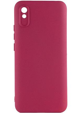 Чохол silicone cover lakshmi full camera (a) для xiaomi redmi 9a (бордовий / marsala)*