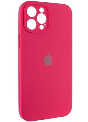 Чохол silicone case full camera protective (aa) для apple iphone 12 pro max (6.7") (червоний / rose red)* 2