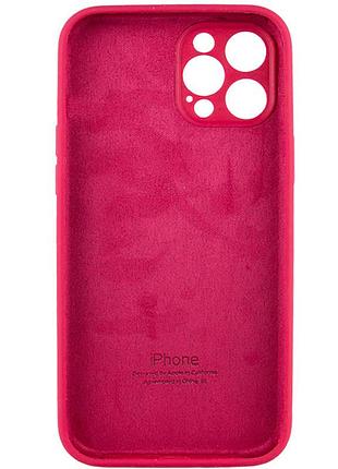 Чохол silicone case full camera protective (aa) для apple iphone 12 pro max (6.7") (червоний / rose red)* 4