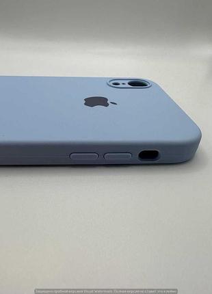 Чохол silicone case square full camera protective (aa) для apple iphone xr (6.1") (блакитний / lilac blue) 40233 3