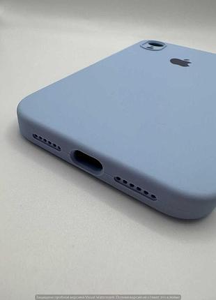 Чохол silicone case square full camera protective (aa) для apple iphone xr (6.1") (блакитний / lilac blue) 40233 4