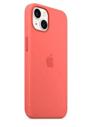 Silicone case with animation & magsafe iphone 13 pro (1:1 original), pink pomelo