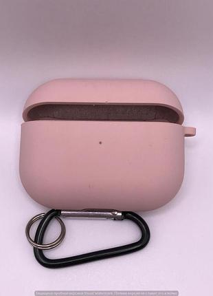 Силіконовий футляр з мікрофіброю для навушників airpods pro (рожевий / pink sand) 39443