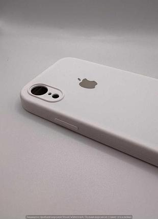 Чохол silicone case square full camera protective (aa) для apple iphone xr (6.1") (білий / white) 00040233 4