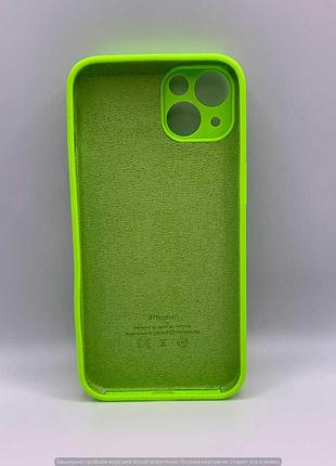 Silicone case slider full camera square side for iphone 13 party green 2