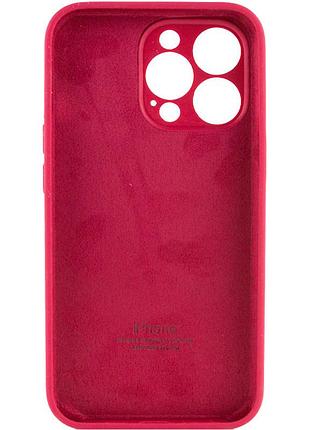 Чохол silicone case full camera protective (aa) для apple iphone 13 pro max (6.7") (червоний / rose red)* 3
