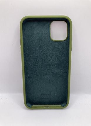 Чохол silicone case full protective (aa) для apple iphone 11 (6.1") (зелений / dark olive) 33130 33130 3