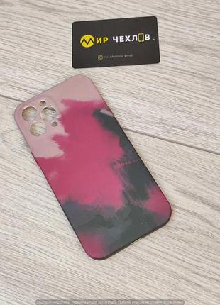 Чохол iphone 12 pro max wave watercolor black