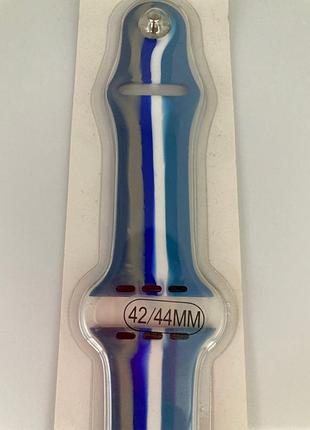 Вироби з силікону ремінець ремінець apple 42mm/44mm rainbow blue 75571 *