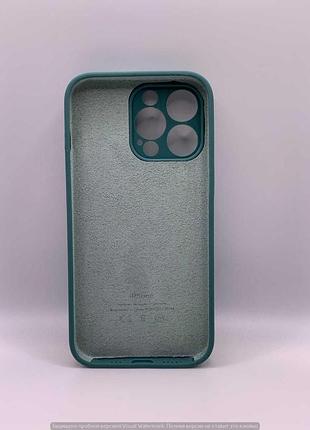 Silicone case slider full camera square side for iphone 13 pro pine green 2