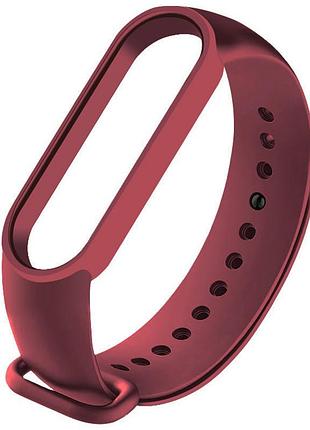 Силиконовый ремешок для xiaomi mi band 3/4 (бордовый / maroon) 00025252