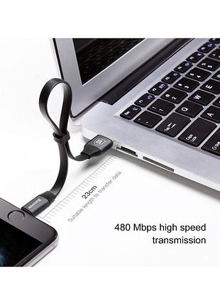Кабель baseus nimble lightning 2.0a (0.23m) (black) 16106 baseus