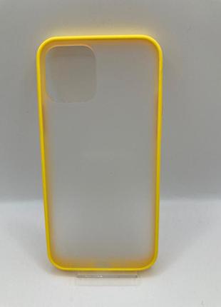 Чохол iphone 12 shadow matte case yellow 73958
