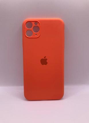 Чохол ip11 pro max silicon case full protective помаранчевий