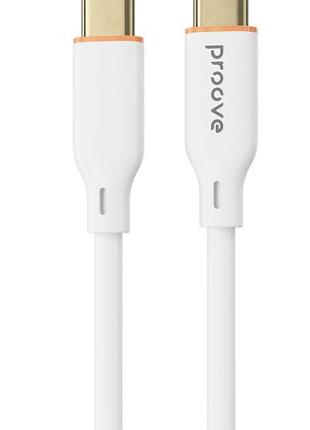 Кабель proove jelly silicone type-c to type-c 60w (1m) (white) 49201