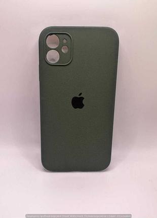 Чохол silicone case square full camera protective (aa) для apple iphone 11 (6.1") (зелений / cyprus green) 00040234 00040234 4