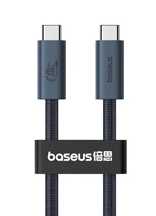 Кабель baseus flash series 2 usb4 full featured type-c to type-c 240w (1m) (black) 59703 baseus