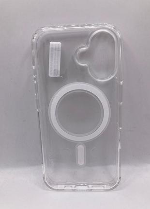 Чохол tpu clear case with magsafe для apple iphone 16 plus (6.7") (clear) 73551