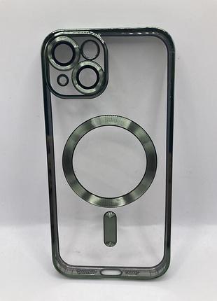 Чохол metal matte case with magnetic ring iphone 14 (dark green) 54512 54512