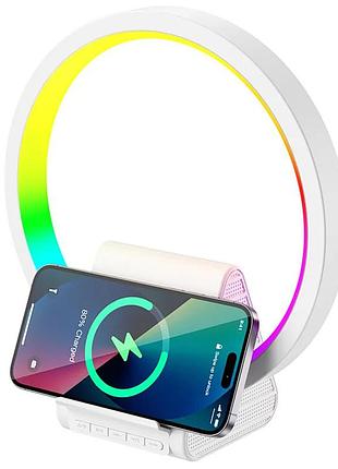Бзп wiwu wi-w021 2 in 1 wireless charger+bluetooth speaker (white) 68522