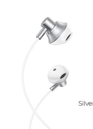 Навушники hoco m75 maya universal with microphone (silver) 29843 hoco