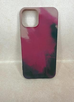 Чохол ip13 mini wave watercolor pink 75488 *
