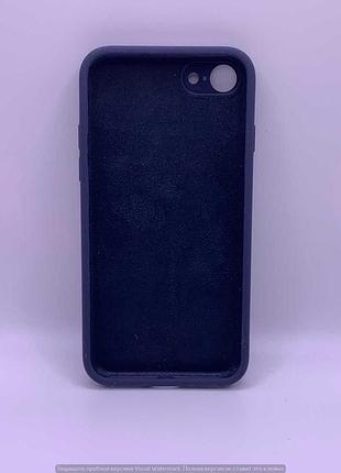 Чохол silicone case square full camera protective (aa) для apple iphone 7/8/se (2020) (4.7") (темно-синій / midnight blue) 2