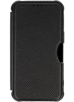 Шкіряний чохол книжка getman razor (pu) для samsung galaxy a15 4g/5g / m15 5g (carbon) 73755