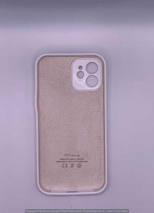Silicone case slider full camera square side for iphone 12 white 2