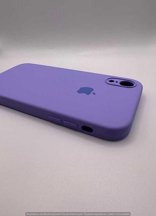 Чохол silicone case square full camera protective (aa) для apple iphone xr (6.1") (бузковий / dasheen) 40233 40233 dasheen 40233 3