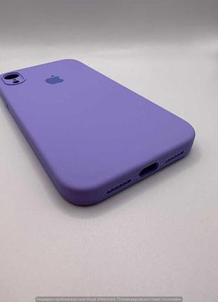 Чохол silicone case square full camera protective (aa) для apple iphone xr (6.1") (бузковий / dasheen) 40233 40233 dasheen 40233 4