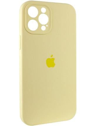 Чохол silicone case full camera protective (aa) для apple iphone 12 pro max (6.7") (жовтий / mellow yellow)* 2