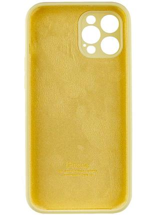 Чохол silicone case full camera protective (aa) для apple iphone 12 pro max (6.7") (жовтий / mellow yellow)* 4