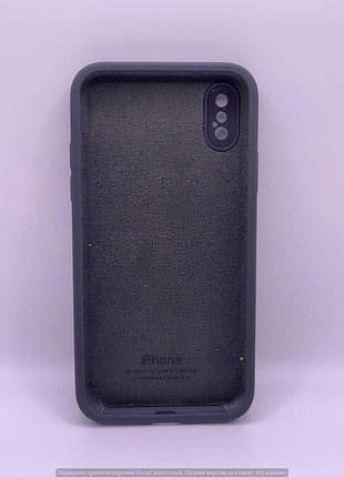 Чохол silicone case square full camera protective (aa) для apple iphone x / xs (5.8") (сірий / dark gray) 00040231 2