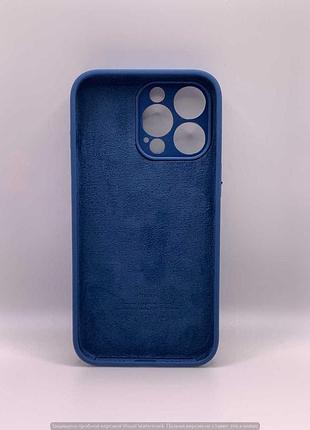 Silicone case slider full camera square side for iphone 13 pro blue 2