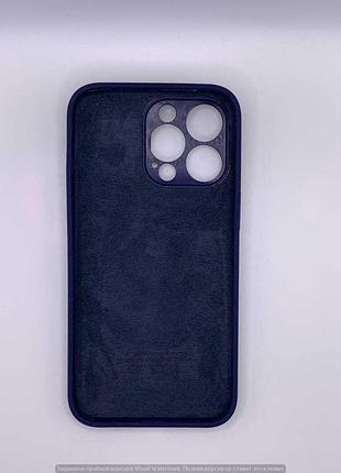 Silicone case slider full camera square side for iphone 13 pro midnight blue 2