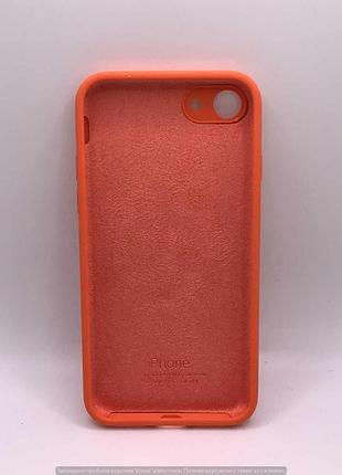Чехол silicone case square full camera protective (aa) для apple iphone 7 / 8 / se (2020) (4.7") (оранжевый / bright orange) 2