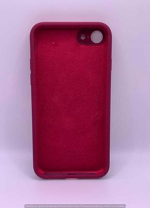 Чохол silicone case square full camera protective (aa) для apple iphone 7 / 8 / se (2020) (4.7") (бордовий / maroon) 40229 40229 2