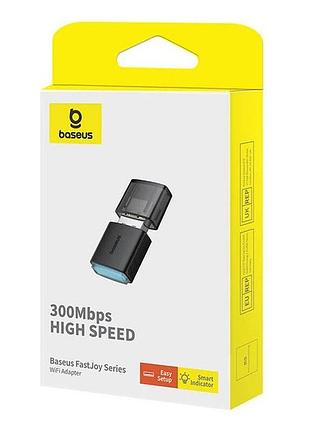 Wifi адаптер baseus fastjoy series 300mbps (black) 55375 baseus